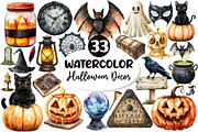 Vintage Halloween Décor Clipart, an Illustration by Dream Creation (Thumbnail 1 of 7)