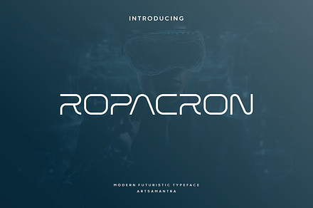 Ropacron - Modern Cyber Typeface, a Sans Serif Font by Letterna