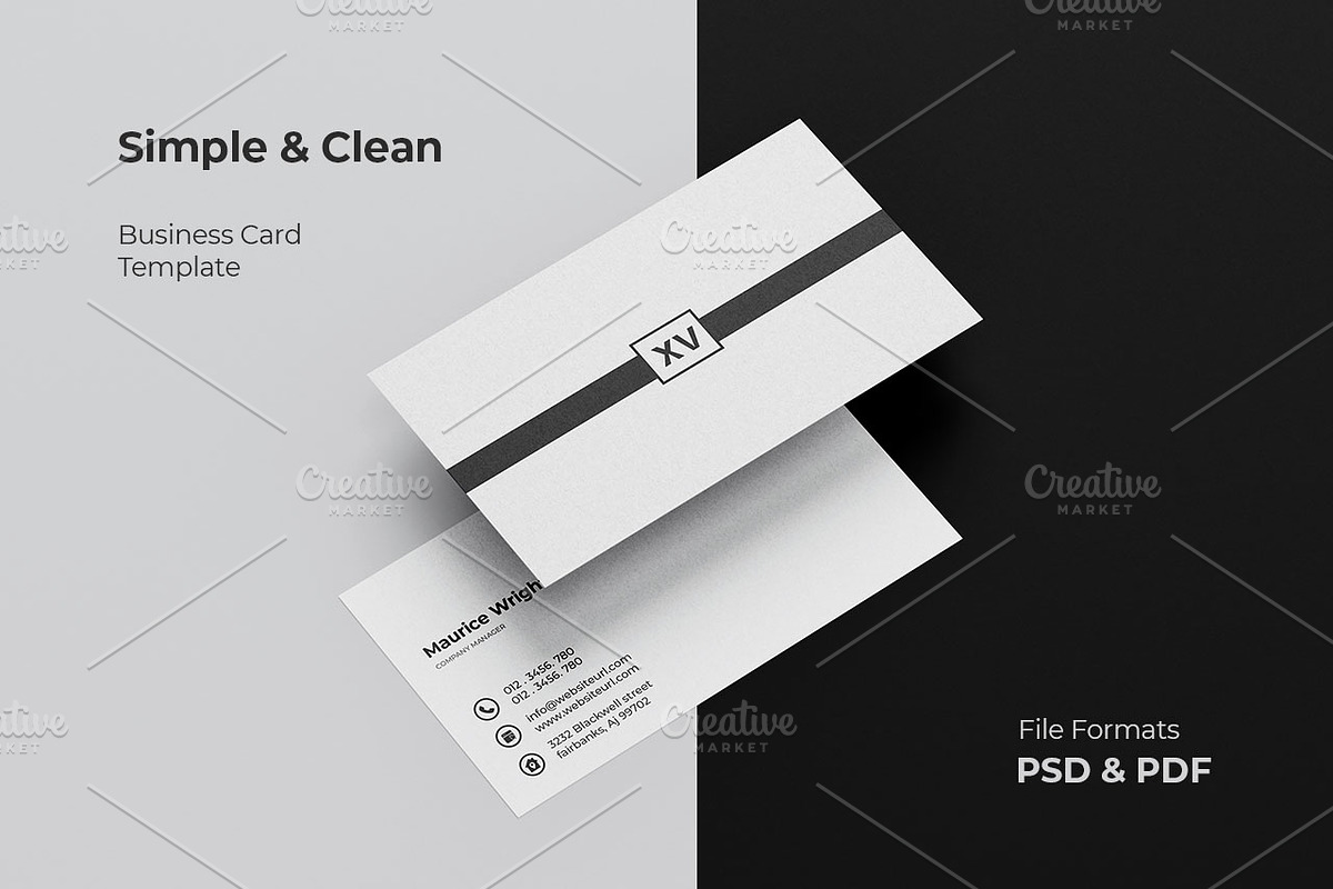 Minim - Simple Clean Business Card, a Business Card Template by Sagar Gabol (Photo 2 of 2)