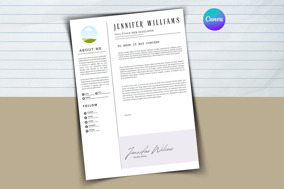 Resume & Cover Letter Template, a Templates & Theme by iloveTemplate (Photo 4 of 4)