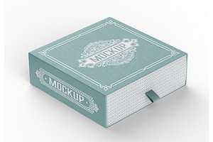 Closed Cardboard Box 3D Mockup