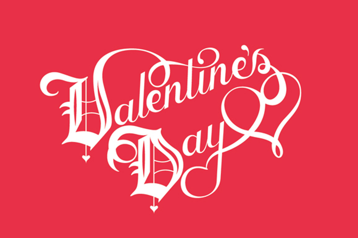 Vector Valentine's Day Lettering