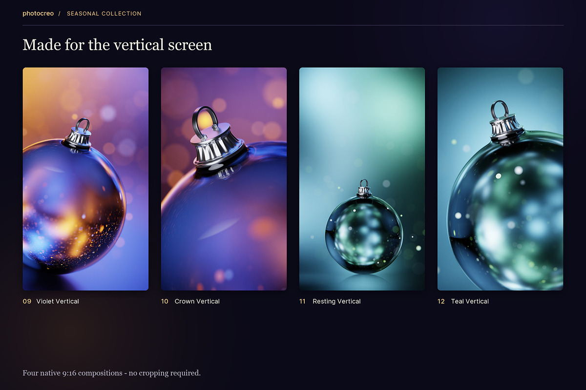 Winter Baubles - 12 JPG Backgrounds, a Background Graphic by Photocreo Michal Bednarek (Photo 4 of 6)