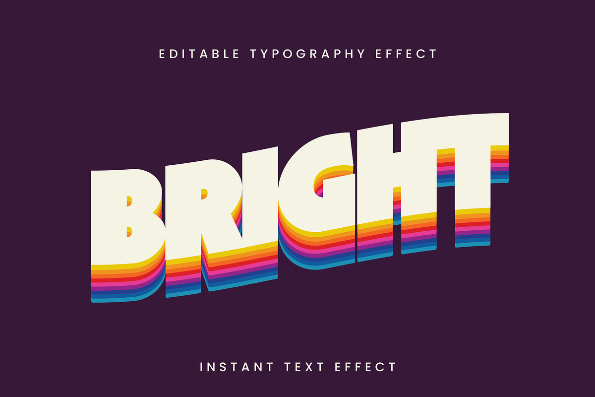 Retro Bold 3D Text Effect