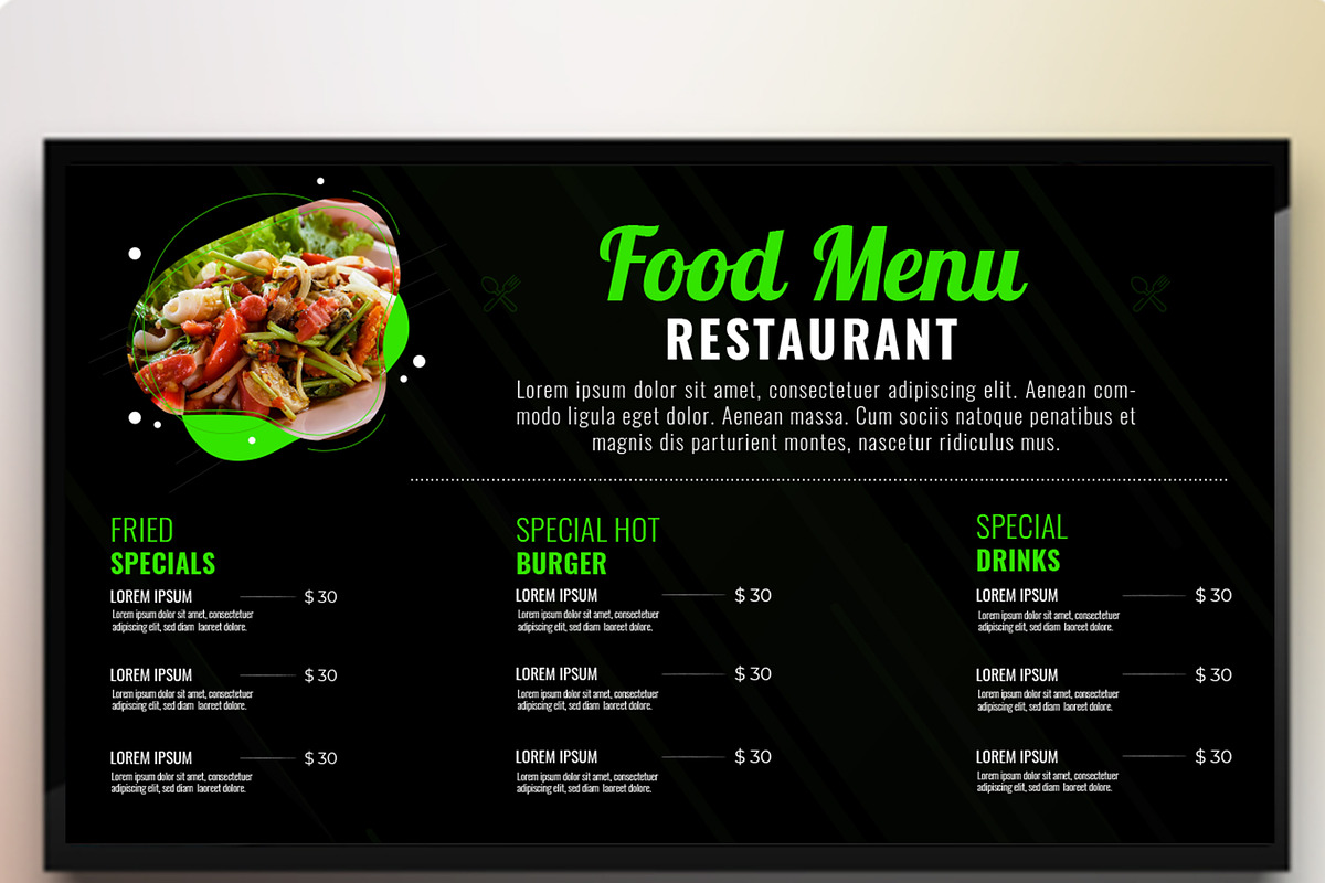 Digital Menu Board Design, a Stationery Template by MRI STUDIO (Photo 3 of 4)