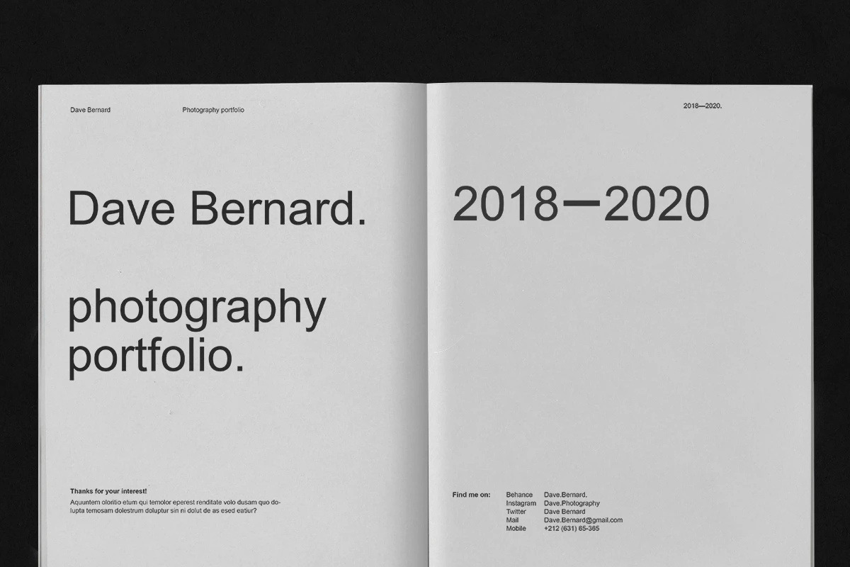 Photography Portfolio Template, a Magazine Template by KOZMIKDZN (Photo 6 of 6)