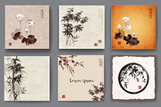 Japanese ink painting sumi-e, part 3, an Illustration by Elina_Li (Thumbnail 7 of 11)