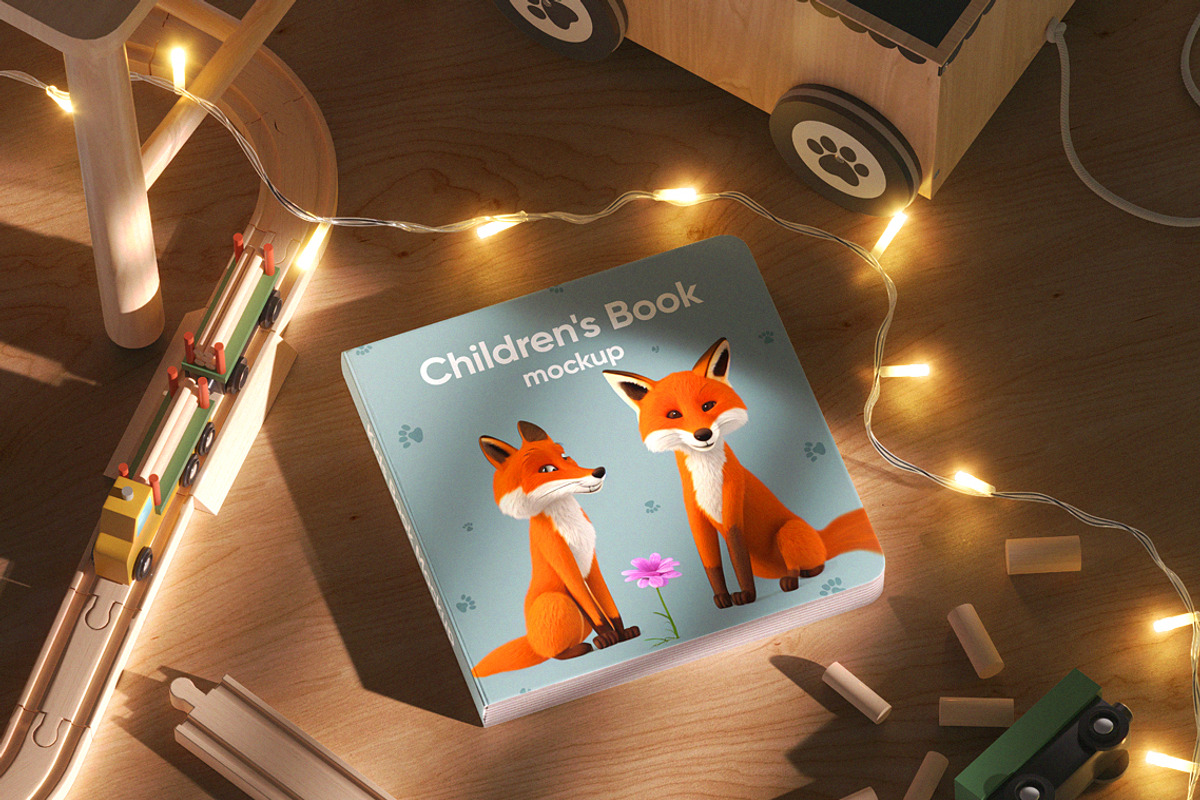 Square Book Mockup, a Books & Magazine Mockup by WebAndCat (Photo 3 of 13)