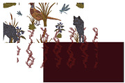 Wolf, Pheasant, Dragonfly, a Pattern Graphic by NayaChu (Thumbnail 5 of 9)