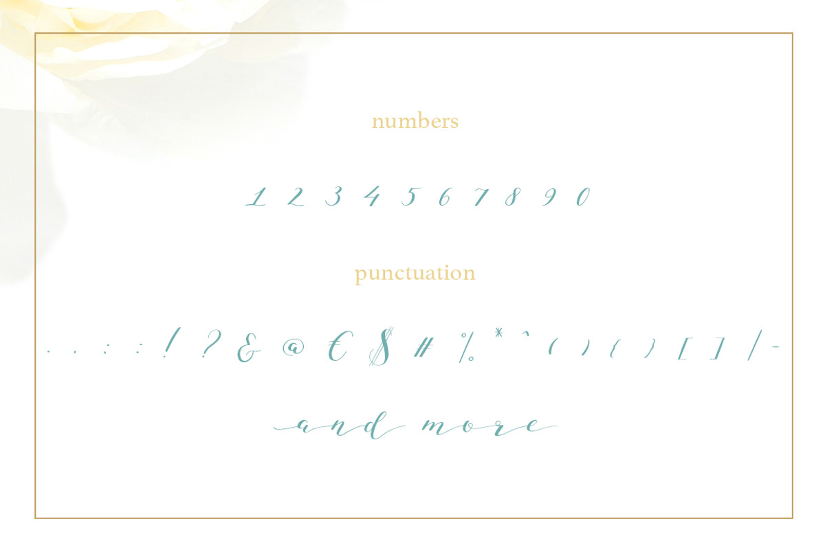 Joleni Modern Calligraphy font preview 3