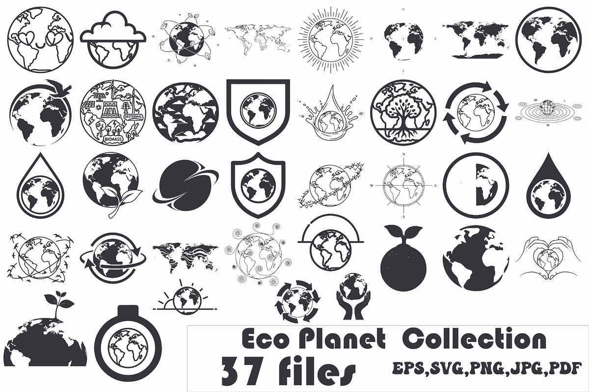 Eco Planet Global Earth Set, a Finance Illustration by Designer_Momina (Photo 1 of 38)