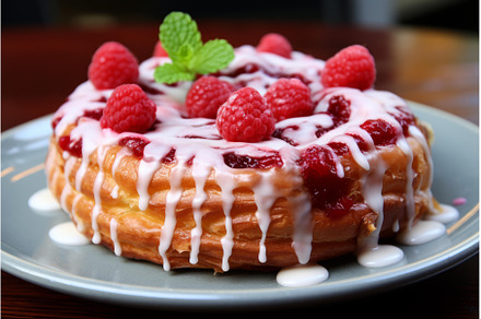 Fruity Raspberry danish bun, a Food & Drink Photo by Ylivdesign