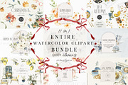 Entire Watercolor Bundle 11 in 1, a Decorative Illustration by ArtMaslyana (Thumbnail 1 of 14)