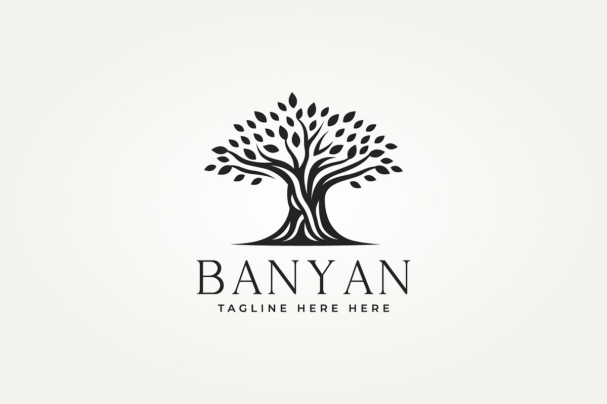 banyan old tree icon logo, a Branding & Logo Template by Blazybone (Photo 1 of 2)