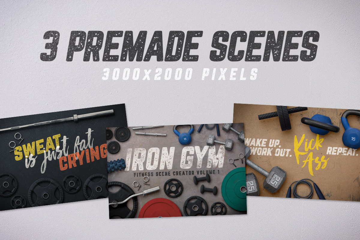 Iron Gym Scene Creator Volume 1, an Object Graphic by Design Panoply (Photo 6 of 6)