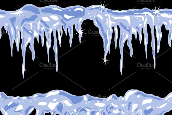 Icicles Seamless Patterns