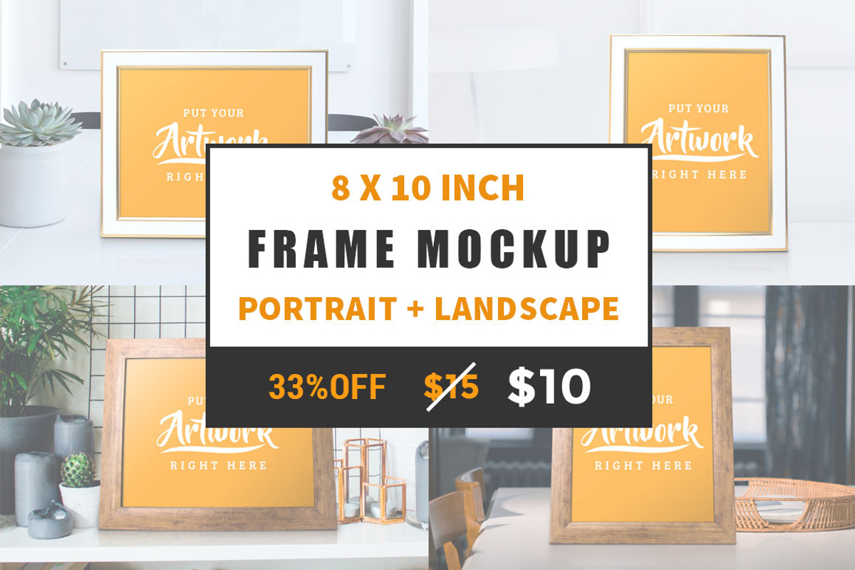 Portrait+Landscape Frame Mockup, a Product Mockup by MockUpgrade (Photo 1 of 4)
