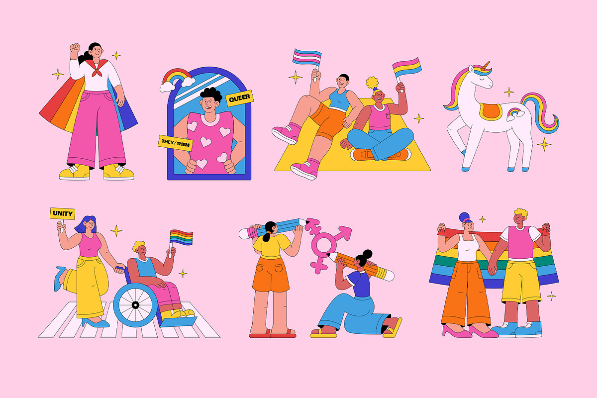LGBT Pride Illustration, an Object Illustration by DesignerCandies (Photo 2 of 6)