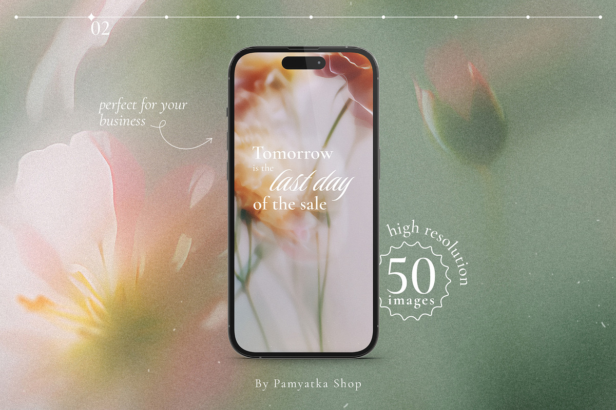 Airy flowers- Blurred floral set, a Background Graphic by Pamyatka Shop (Photo 2 of 11)