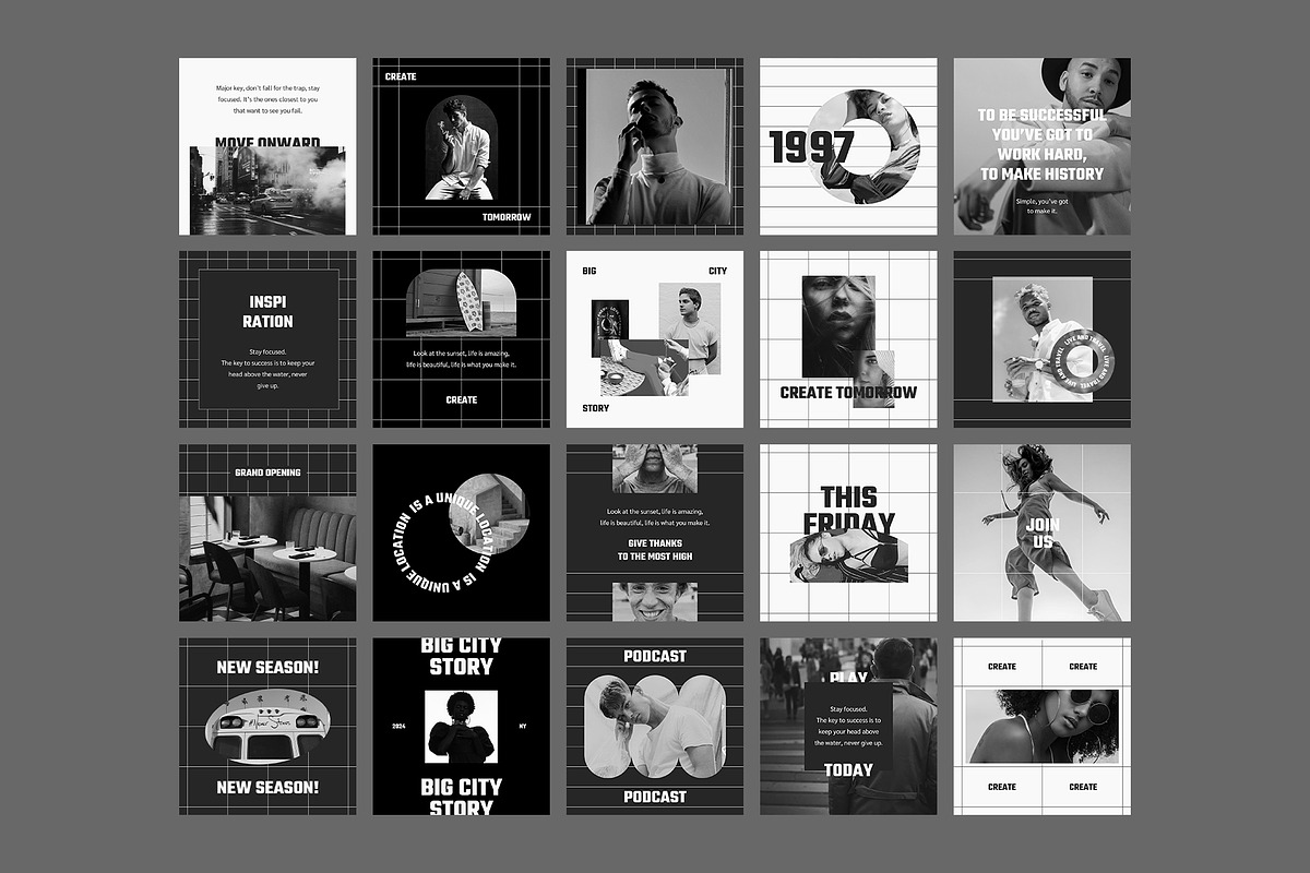 Instagram Templates Kit | Canva, a Social Media Template by BigWeek (Photo 2 of 9)