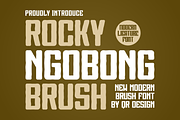 Rocky Ngobong Brush, a Handwritten Font by QR Design Studio (Thumbnail 1 of 7)
