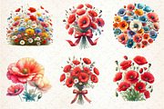 Corn Poppy Flower Bloom Clipart, an Illustration by Dream Creation (Thumbnail 6 of 6)