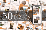 50 Boho Instagram Template Canva, a Social Media Template by Daily Creative (Thumbnail 1 of 6)