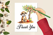Watercolor Cute Meerkat Clipart, an Illustration by CraftArtStudio (Thumbnail 5 of 5)
