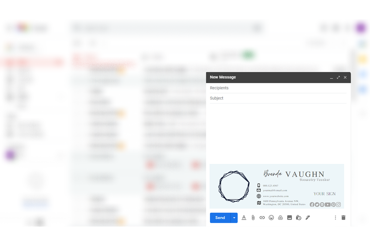 Email Signature Canva Template, an Email Template by tahananeart (Photo 4 of 6)
