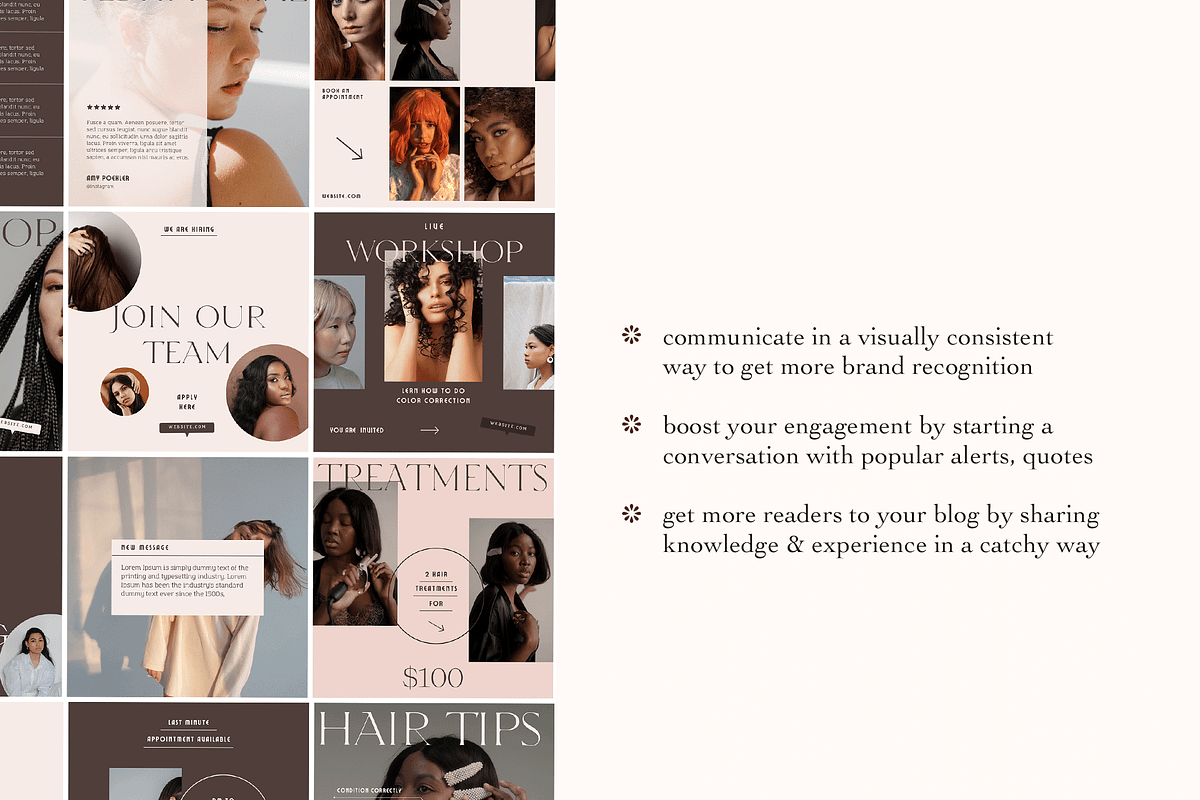 Instagram Salon Template CANVA, a Social Media Template by Kseniia_Design (Photo 8 of 10)