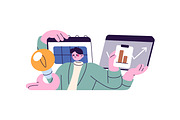 People work with data, analysis set, a Work Illustration by PaperTrident (Thumbnail 5 of 12)