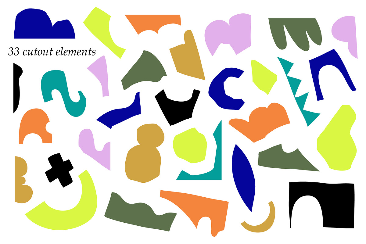 COLLAGE: patterns & cutout elements, an Object Graphic by Lena Nikolaeva (Photo 5 of 15)