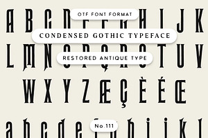Condensed Gothic Typeface, a Serif Font by Century Library