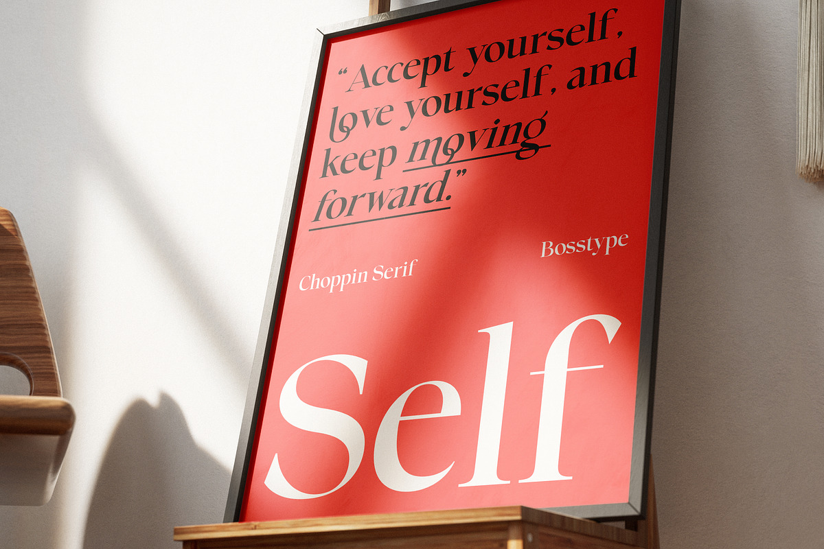 Choppin Serif | 91 Style Font, a Serif Font by Bosstype Studio (Photo 12 of 15)