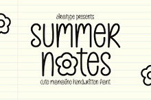 Summer Notes - Simple Handwritten