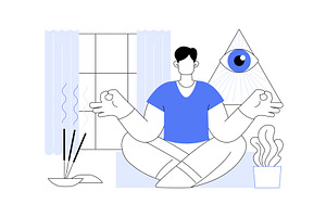 Stress control isolated cartoon, a Person Illustration by Visual Generation