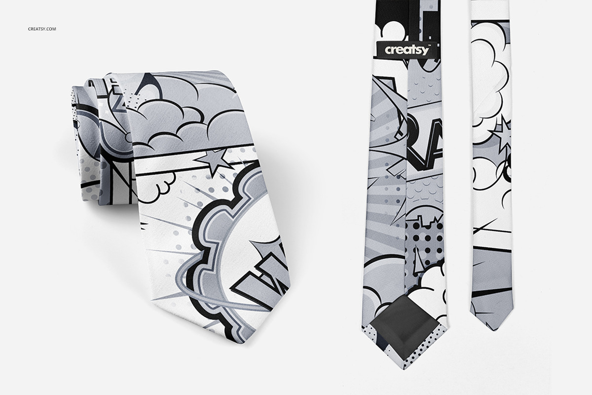 Neck Tie Mockup Set, a Shirt Mockup by creatsy4 (Photo 8 of 12)