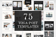 Yoga Instagram Post Templates, a Social Media Template by VeliusCreativeStudio (Thumbnail 1 of 9)