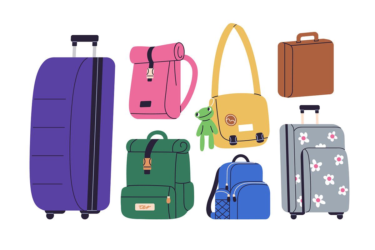 Luggage, baggage, travel bags set, an Object Illustration by Good Studio (Photo 2 of 5)