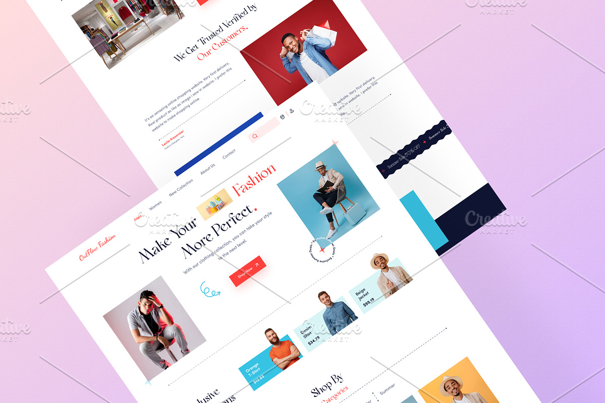Fashion E-Commerce Website Template, a Landing Page Template by Tanvir Ahammed Tamim (Photo 2 of 4)