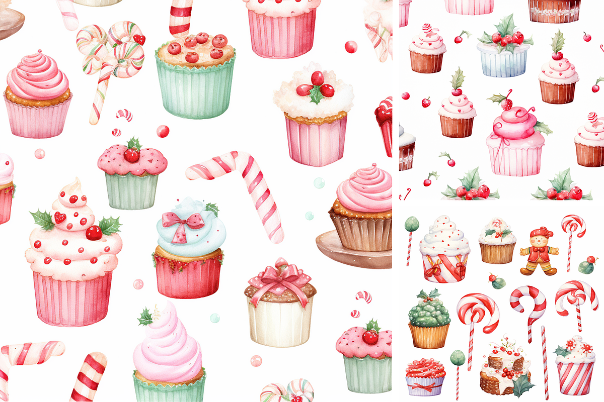 Watercolor Cake Scrapbook Paper, a Background Graphic by Printable Treasure (Photo 3 of 3)