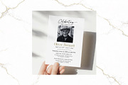Funeral Invitation B&W Canva FR001, an Invitation Template by TyphoonStudio (Thumbnail 3 of 6)