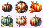 Watercolor Autumn Pumpkin Clipart, a Graphic by CitraGraphics (Thumbnail 3 of 4)
