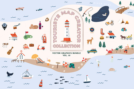 Map Creator Scenery & Story, a Texture Illustration by Happy Monday Creative
