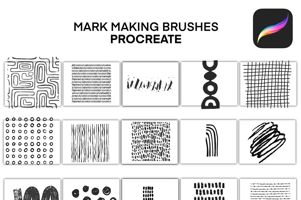 Procreate Mark Making Brushes Set 2, a Brushes & More by Soaring Bird Designs (Photo 7 of 7)