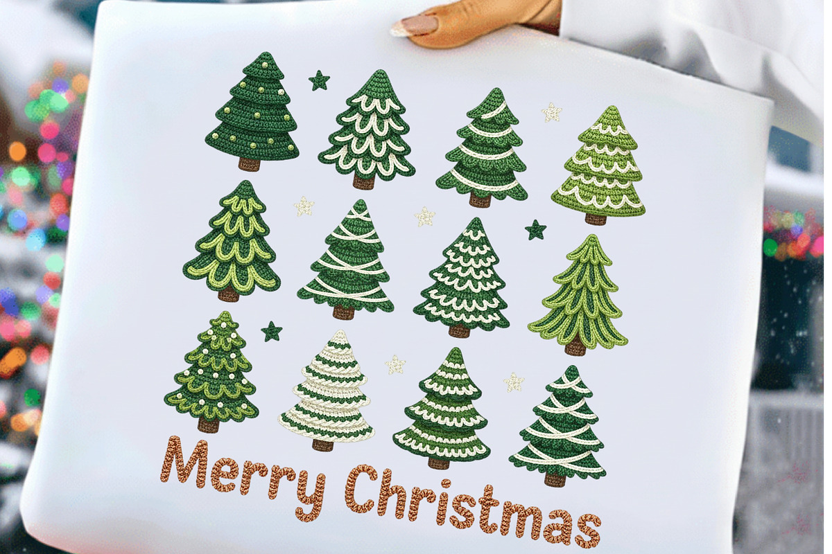 Crochet Yarn Christmas Tree Png, an Illustration by Craft Nest (Photo 1 of 5)