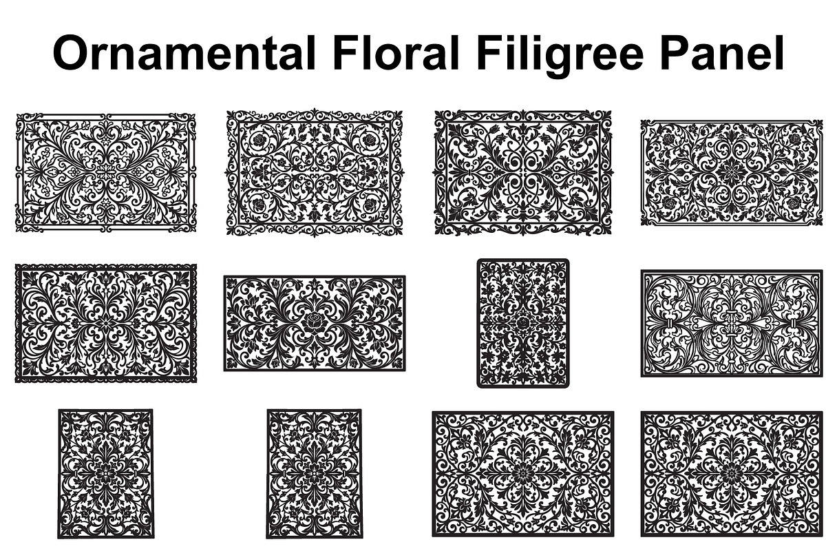 Vintage Floral Filigree Panel, an Object Graphic by Creativeshirt (Photo 1 of 3)