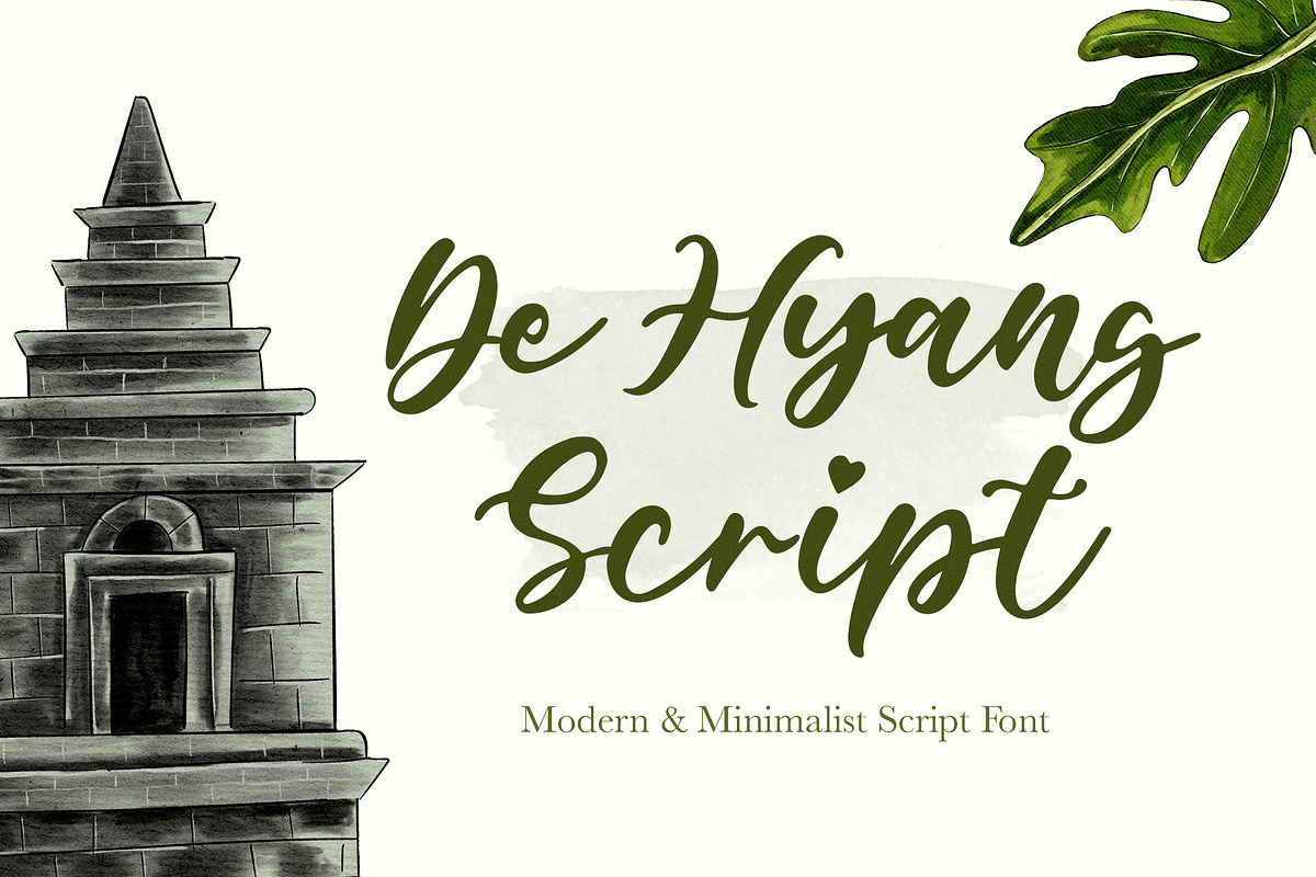De Hyang Script, a Script Font by Wacaksara Co. (Photo 1 of 7)