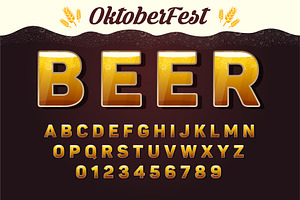 Oktoberfest Beer Alphabet, a Graphic by Pro_Vector