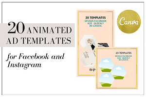 Facebook Ad Canva Templates Gold